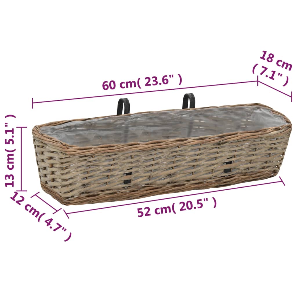 Lot De 2 Jardinières De Jardin - Balconnière à Fleurs Osier Avec Doublure En PE 60 Cm BV924155 - BonneVie -Outsunny Eda Magasin AAHKMJXYDAFdJAOAIMEbOAchtTzbsWMnceblMk5y4 uJLR7F3JGJ2MFWcYG39AkuLqInrB1GIlnZts9iO2PyRzoC