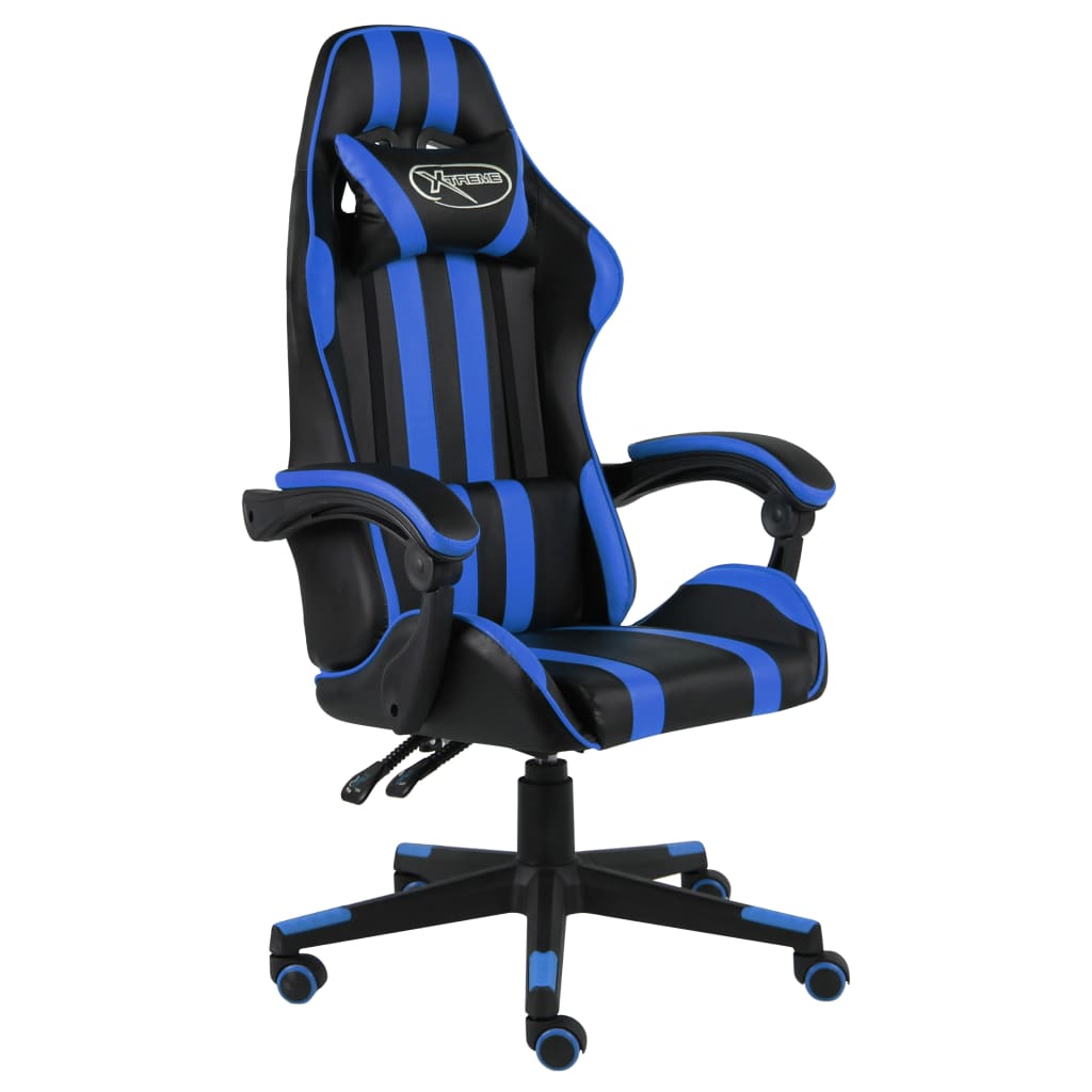 Sedia Gaming RACER: Ergonomica, Tessuto imbottito, Regolabile, 120 Kg - BLU