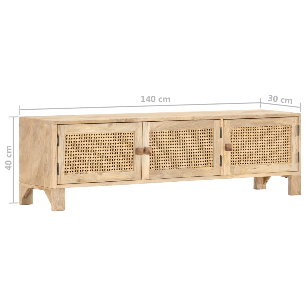 Timber and deals rattan tv unit