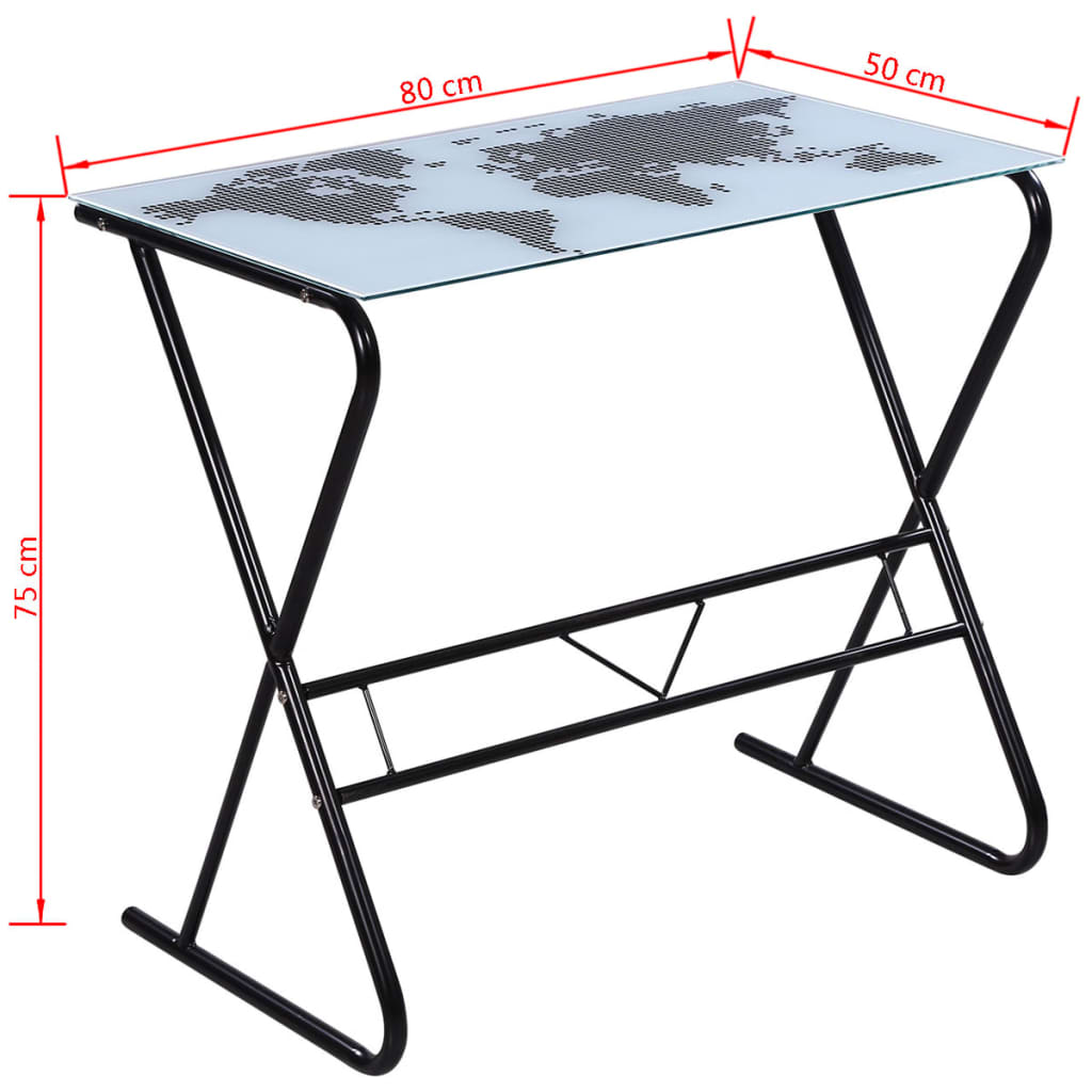 Folding deals glass desk