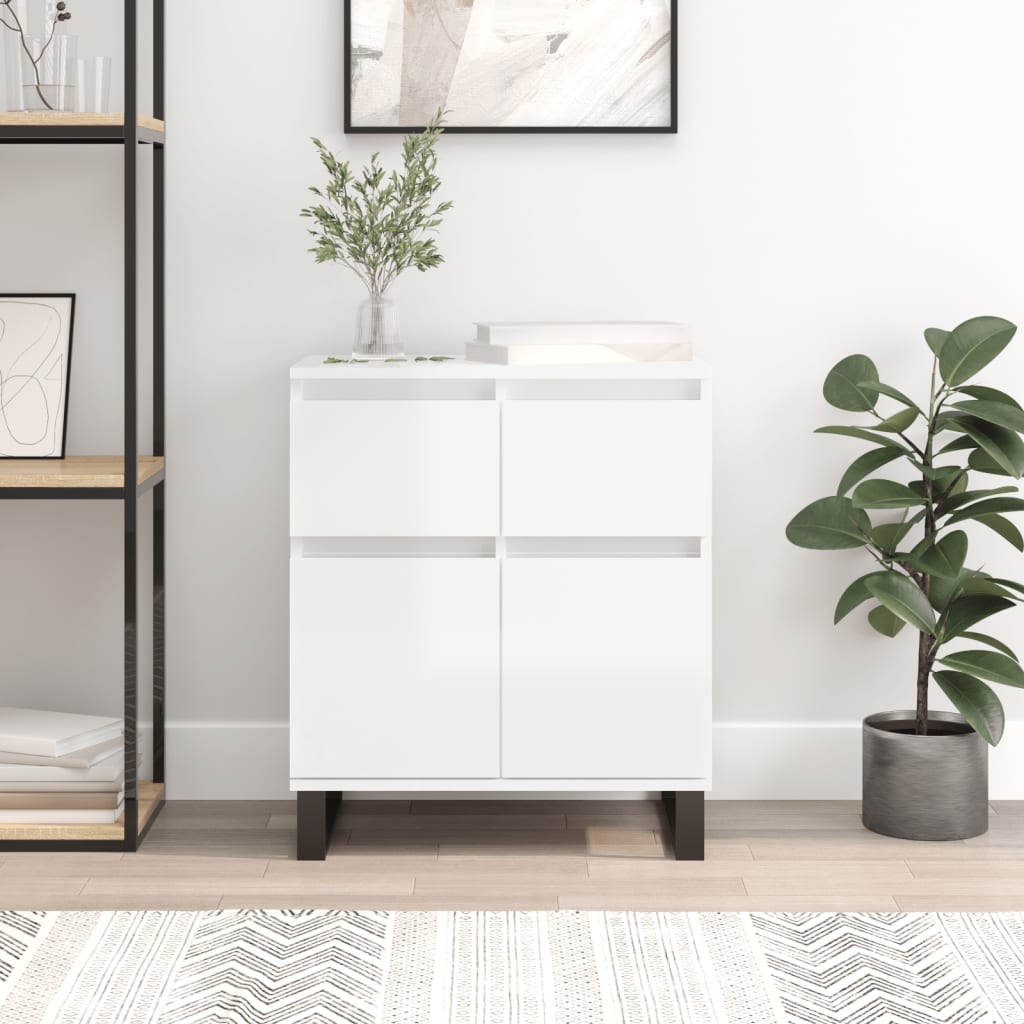 Credenza bassa,Armadietto,Mobile da Cucina Bianco Lucido 70x35