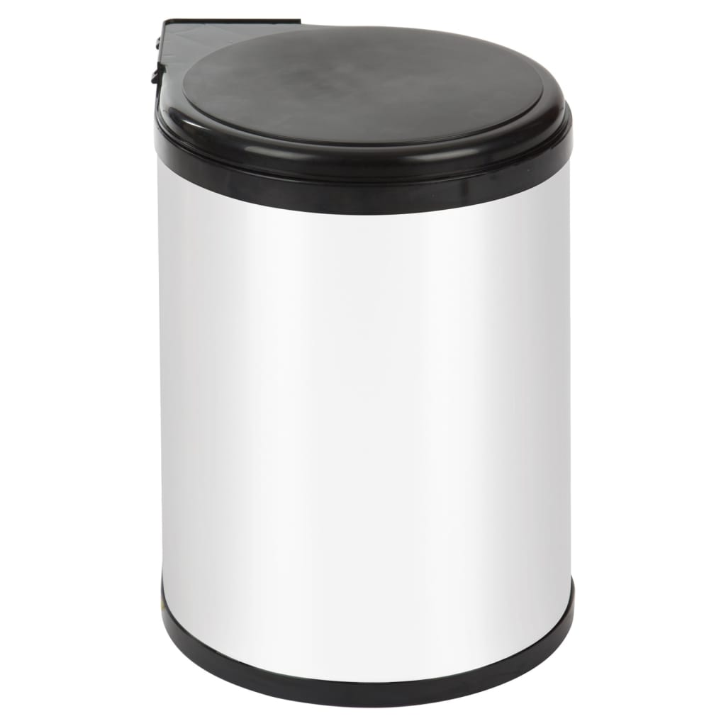 Relaxdays Cubo de Basura 3 Compartimentos, Papelera Cocina Extraíble Bajo  Fregadero, 15 L y 2x 8L