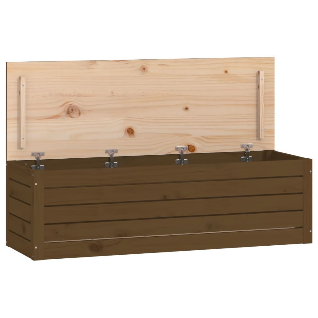vidaXL Cajas de almacenaje con tapa 3 piezas madera maciza pino