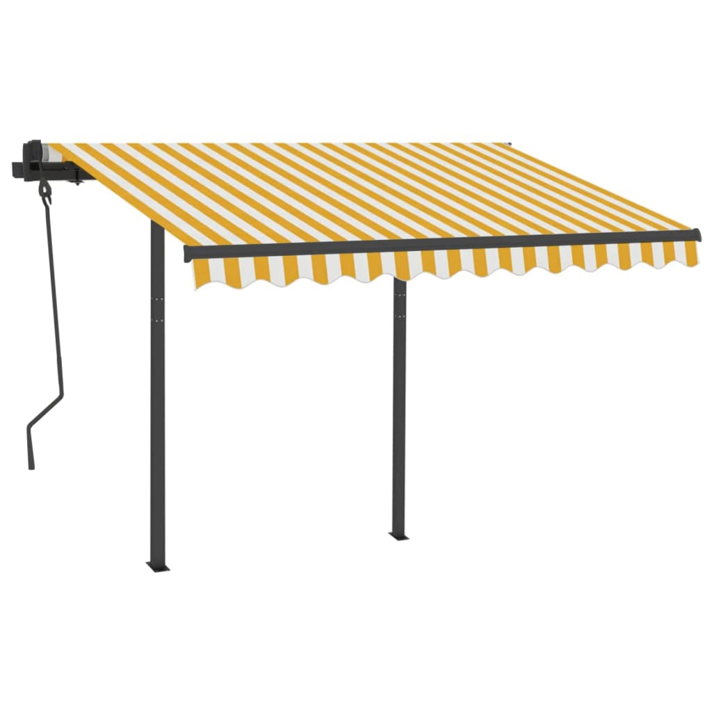 Tenda da Sole Retrattile，Tende da esterno，Tenda Parasole，Telo Ombreggiante  Antracite 3x2,5 m Tessuto e Alluminio XZZ289085 MaisonChic