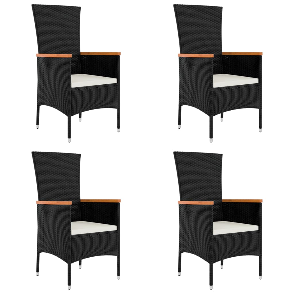 HARBOREST Set 4 Cuscini Sedie Esterno Grigio Scuro 43x40 Cm: Impermeabili Con Lacci Per Patio E Giardino