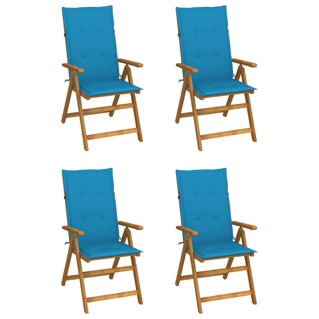 Juego de 2 sillas de patio de madera para exteriores, juego de 2 sillas de  playa reclinables portátiles, marco de madera maciza con lona de poliéster