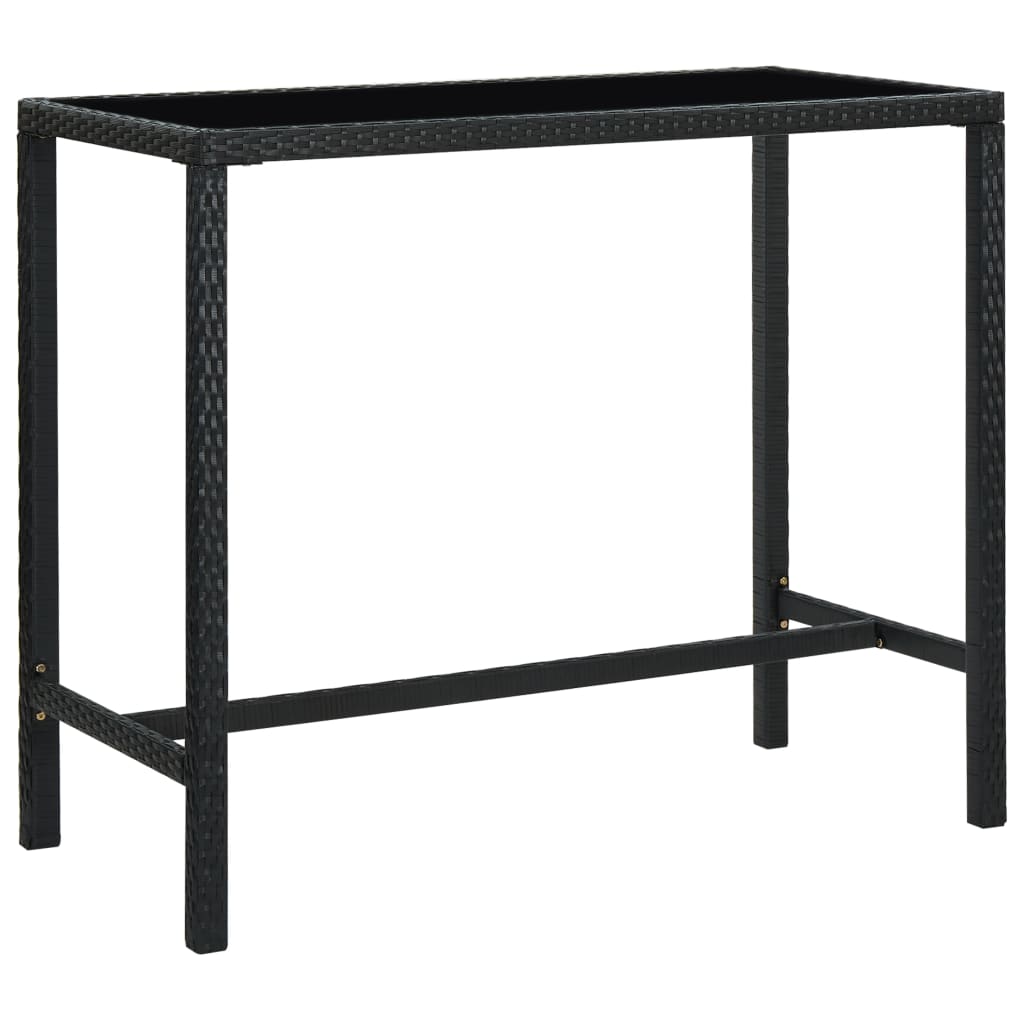 Table Bar De Jardin Table Haute | Table De Cuisine Noir 130x60x110 Cm Résine Tressée Et Verre 99705 -Promos Garde Plante Boutique AAHKMJXYDAFdJAOAIMEbOAchtTzbsWMnceblMk5y4 uJLSAbVA46mkiw1EWha ZuoFCu1cJwDVct2rzPaCXcXPVC
