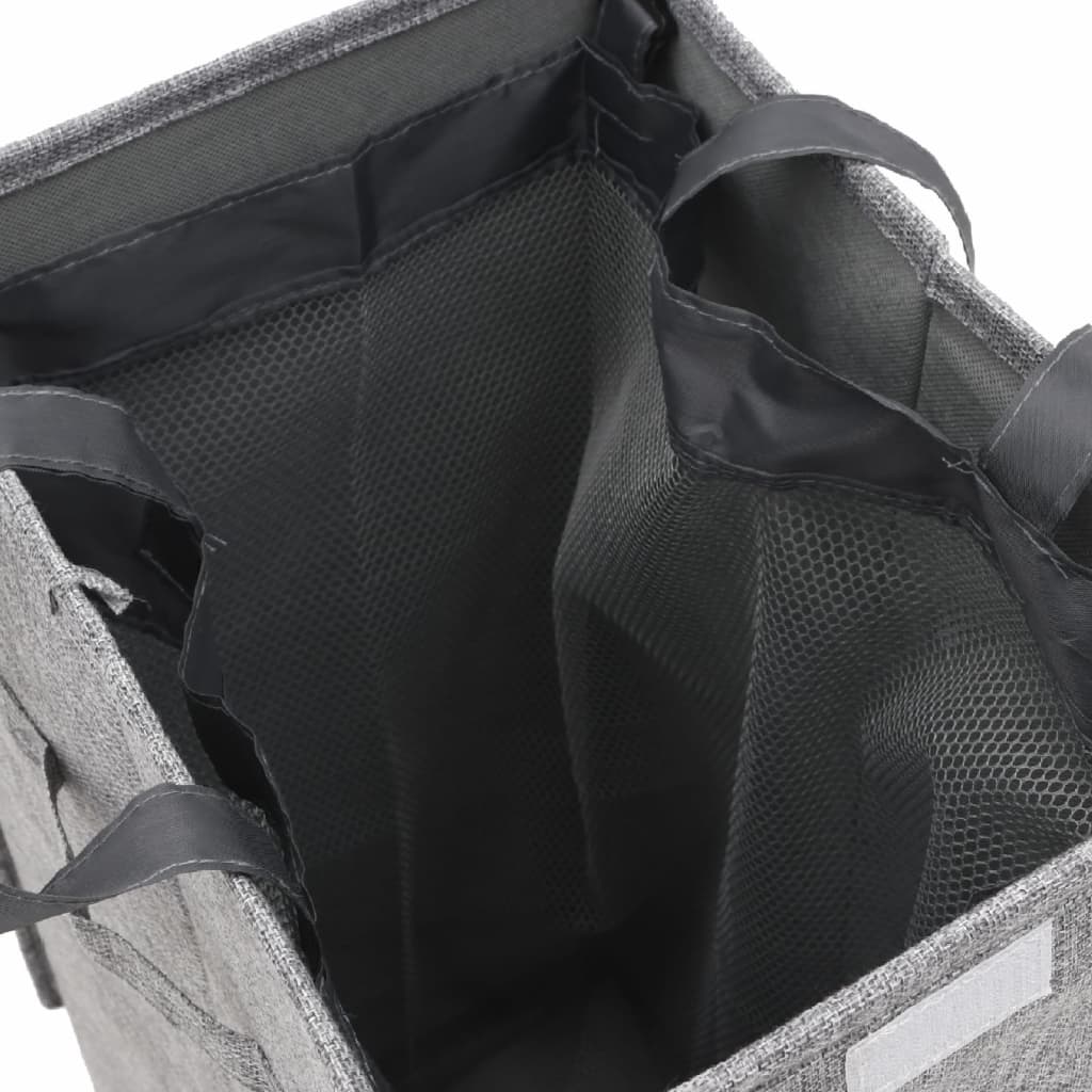 vidaXL Cesto ropa sucia plegable lino sintético gris 26x34,5x59,5 cm –  Pensando en Casa