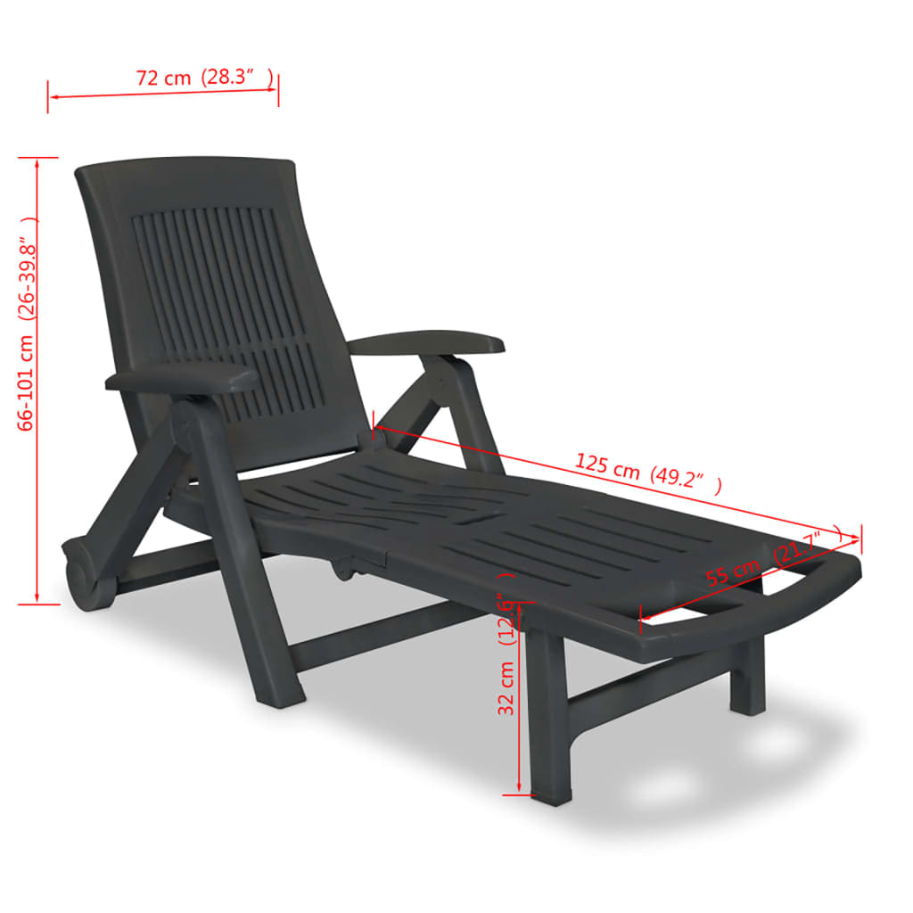 Folding lounge store chair plastic