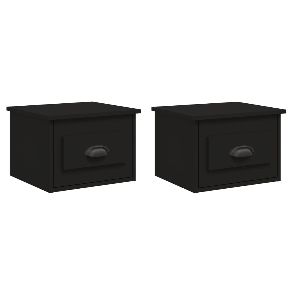 Set Di 2 Comodini A Muro Tavolini Da Notte Tavolini Da Divano Grigio Cemento Itd93576 Grigio 70433061