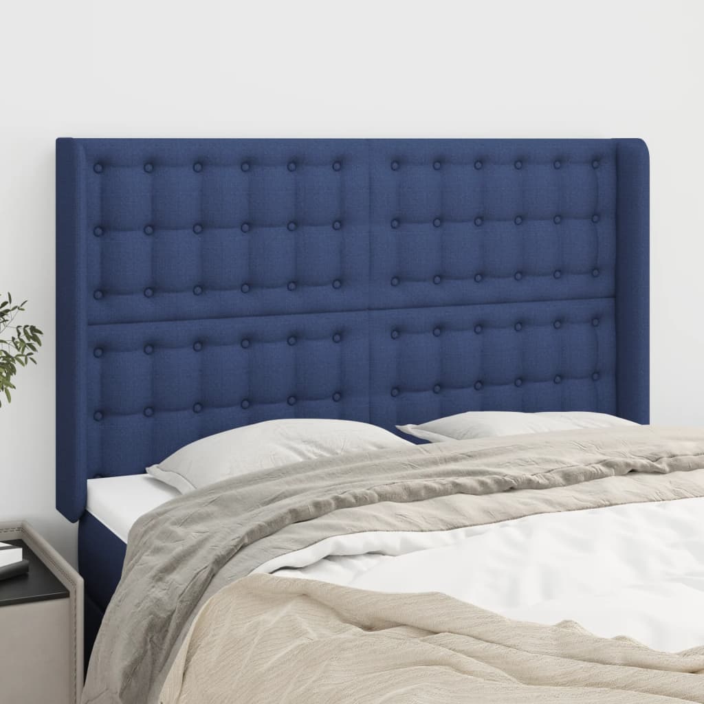 Cabecero de Cama 180 x 6 x 60 cm Tejido Sintético Azul