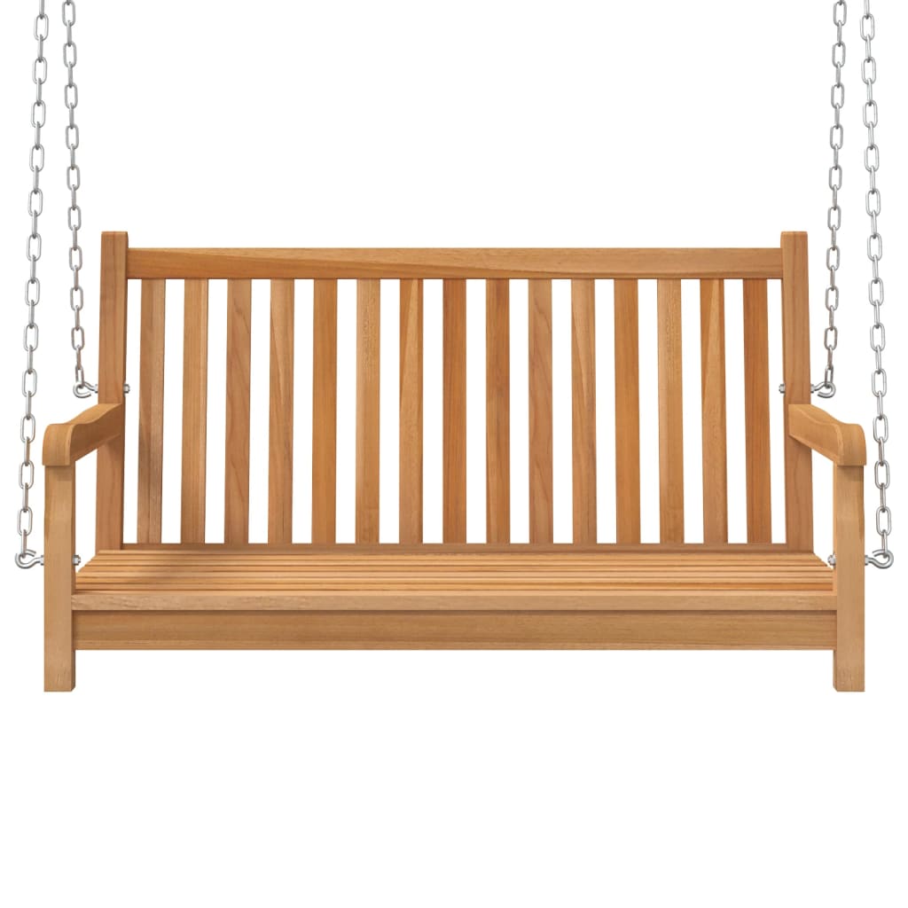 Swing Bench Solid Teak Wood 114x60x64 cm vidaXL