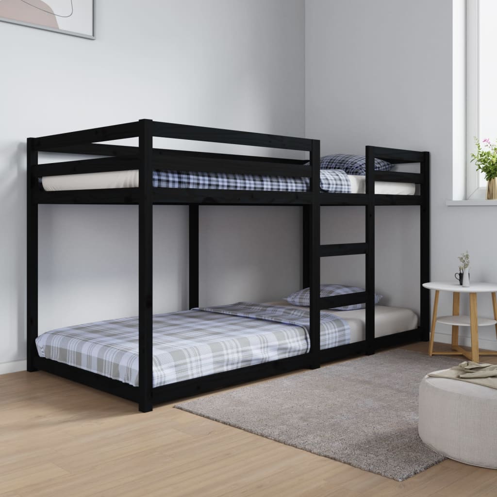 Letto A Castello Struttura Letto - Letto Per Adulti Nero 90x200 Cm In Legno Massello Di Pino BV187583 - BonneVie -Cameretta Per Bambini AAHKMJXYDAFdJAOAIMEbOAchtTzbsWMnceblMk5y4 uJLSakRvPoddAOLMlpN GmBbfK12