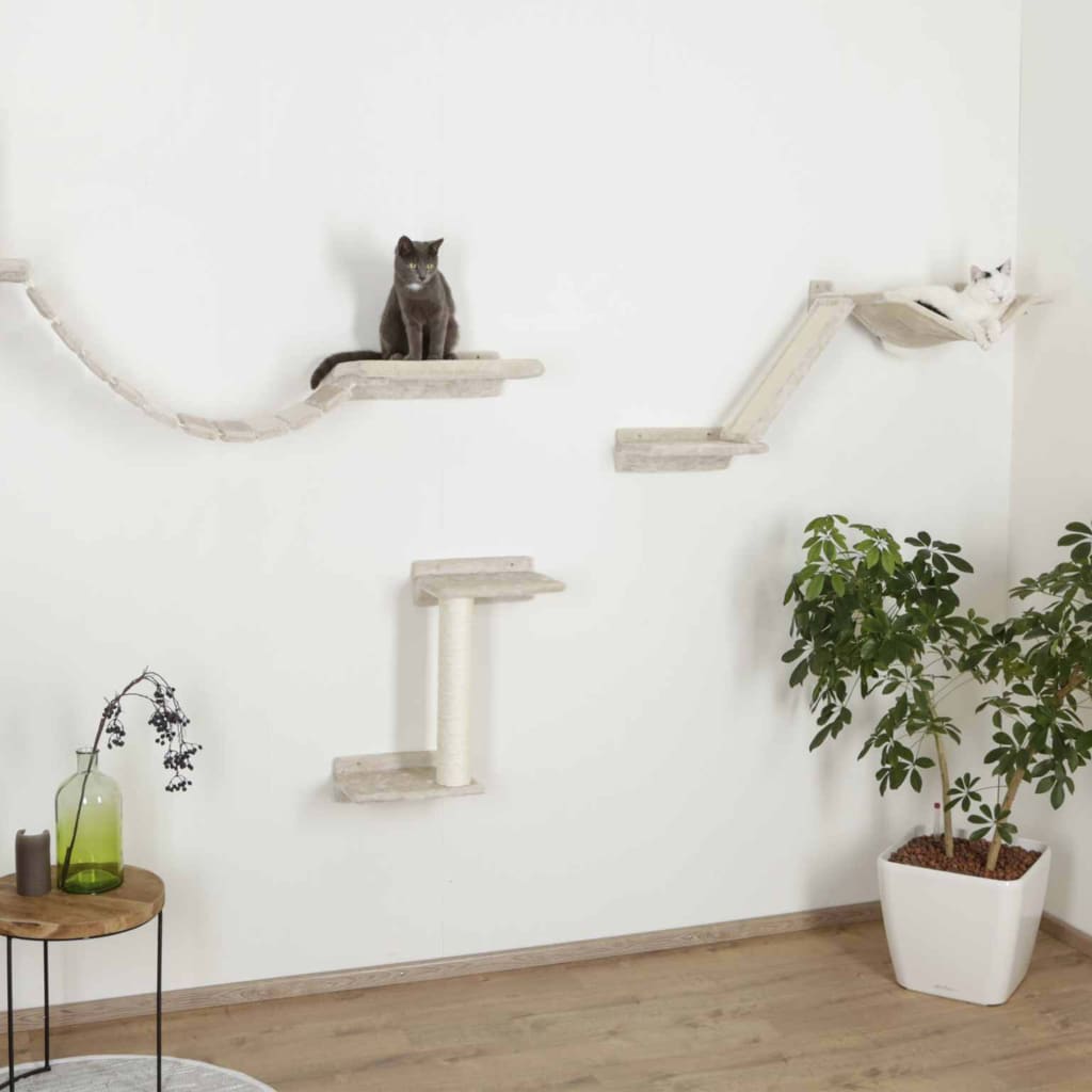 Mur D Escalade Pour Chat Kerbl Mur d'escalade pour chats Mount Everest Bois Beige