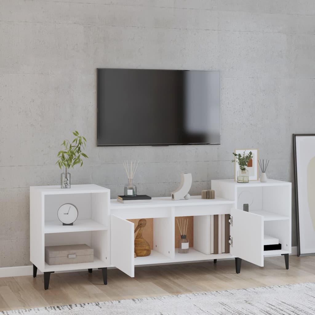 Simple white shop tv stand