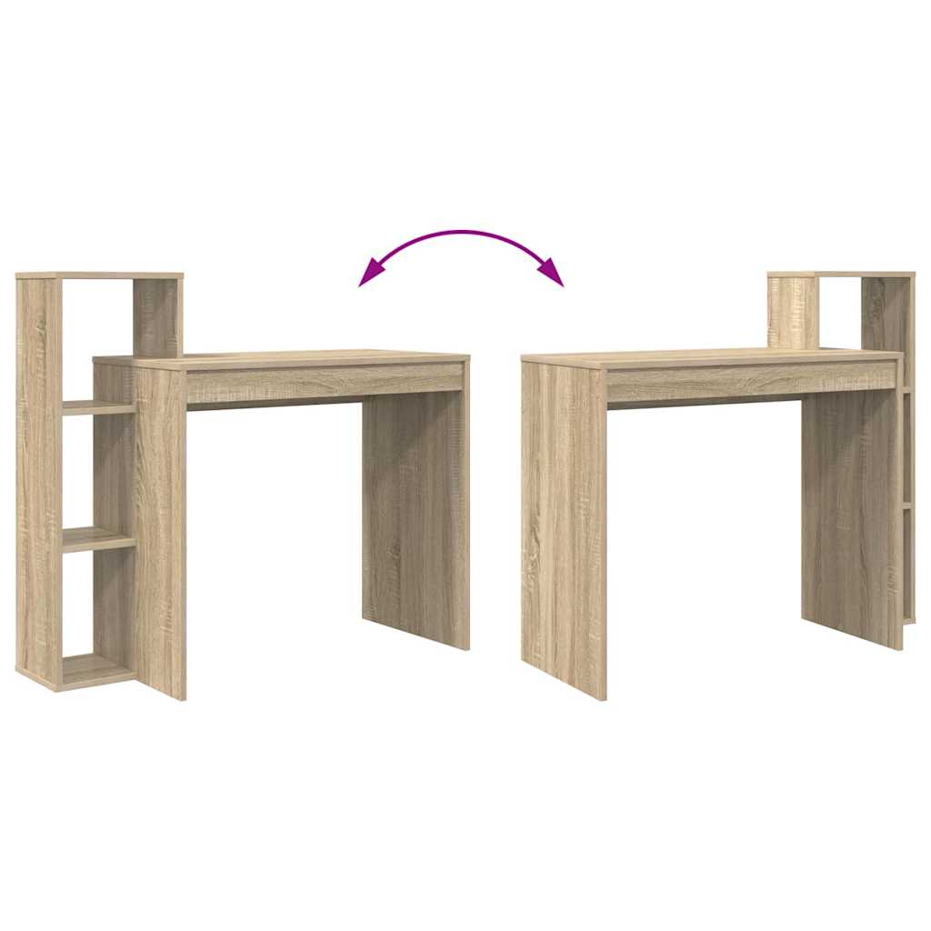 vidaXL Scrivania Rovere Sonoma 90 x 37.5 x 75 cm Legno multistrato