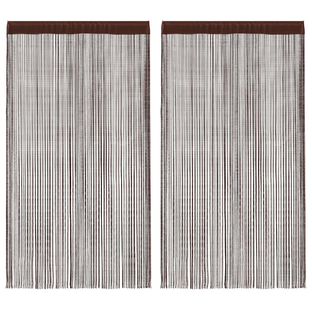 Vidaxl 2 Pz Tende A Fili 100x250 Cm Marroni Marrone