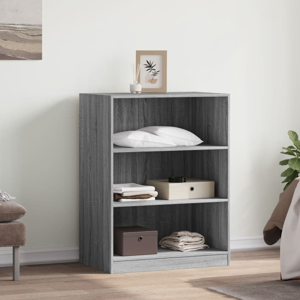 Armario de madera de ingeniería gris Sonoma