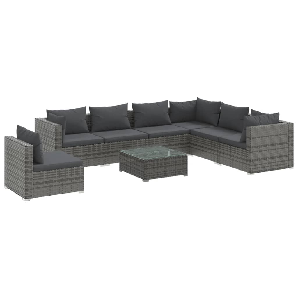 Salotti Da Giardino 8 Pz - Mobili Da Giardino Con Cuscini In Polyrattan Grigio BV678446 - BonneVie -Giardino di Lusso AAHKMJXYDAFdJAOAIMEbOAchtTzbsWMnceblMk5y4 uJLTHN107nAtkqZUgauUpob31w1povgtFGyRBdCZFCTLyX