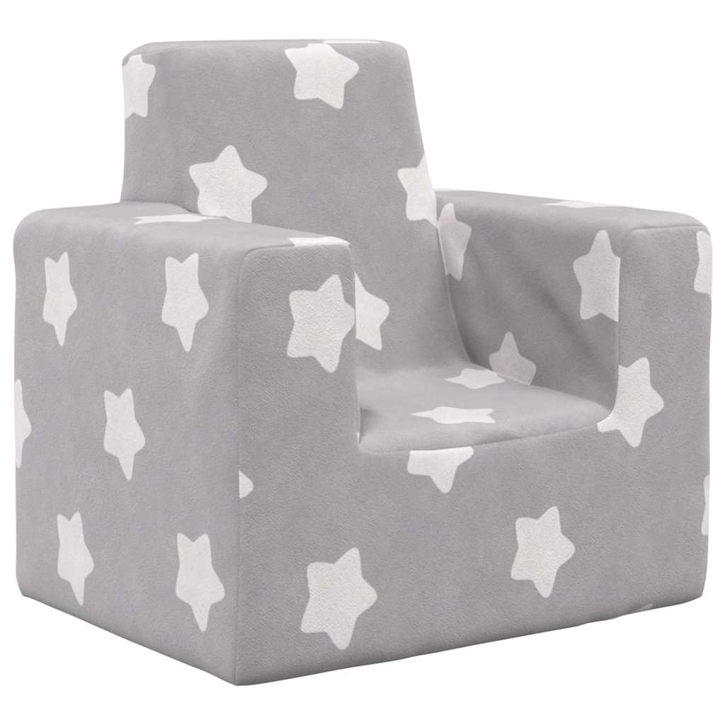Divano Per Bambini - Divano Relax Sofa Grigio Chiaro Con Stelle In Morbido Peluche BV592766 - BonneVie -Armonia Casa AAHKMJXYDAFdJAOAIMEbOAchtTzbsWMnceblMk5y4