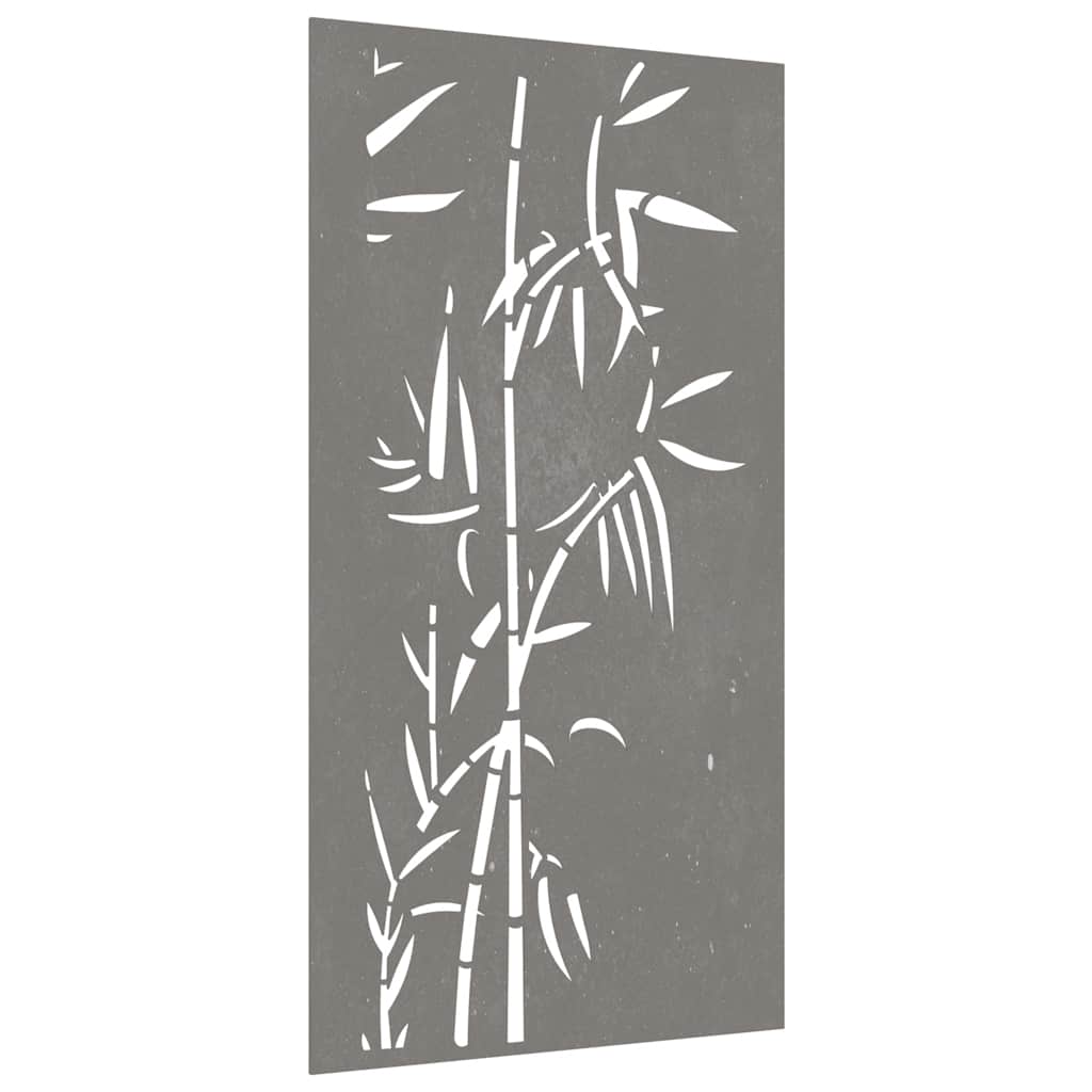 VidaXL Adorno De Pared Jardín Acero Corten Diseño Hoja Bambú 105x55 Cm, Adorno Pared Jardín, Adorno Metal Pared Jardín, Adorno De Pared Para Jardín