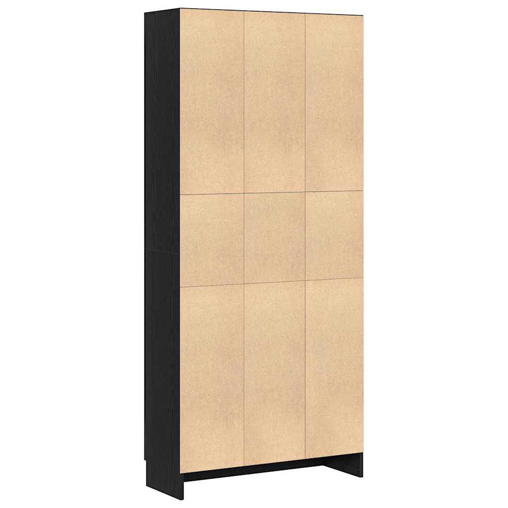 Libreria Divisorio VidaXL 105x24x102 Cm - Rovere Nero - Con Fissaggio A Parete