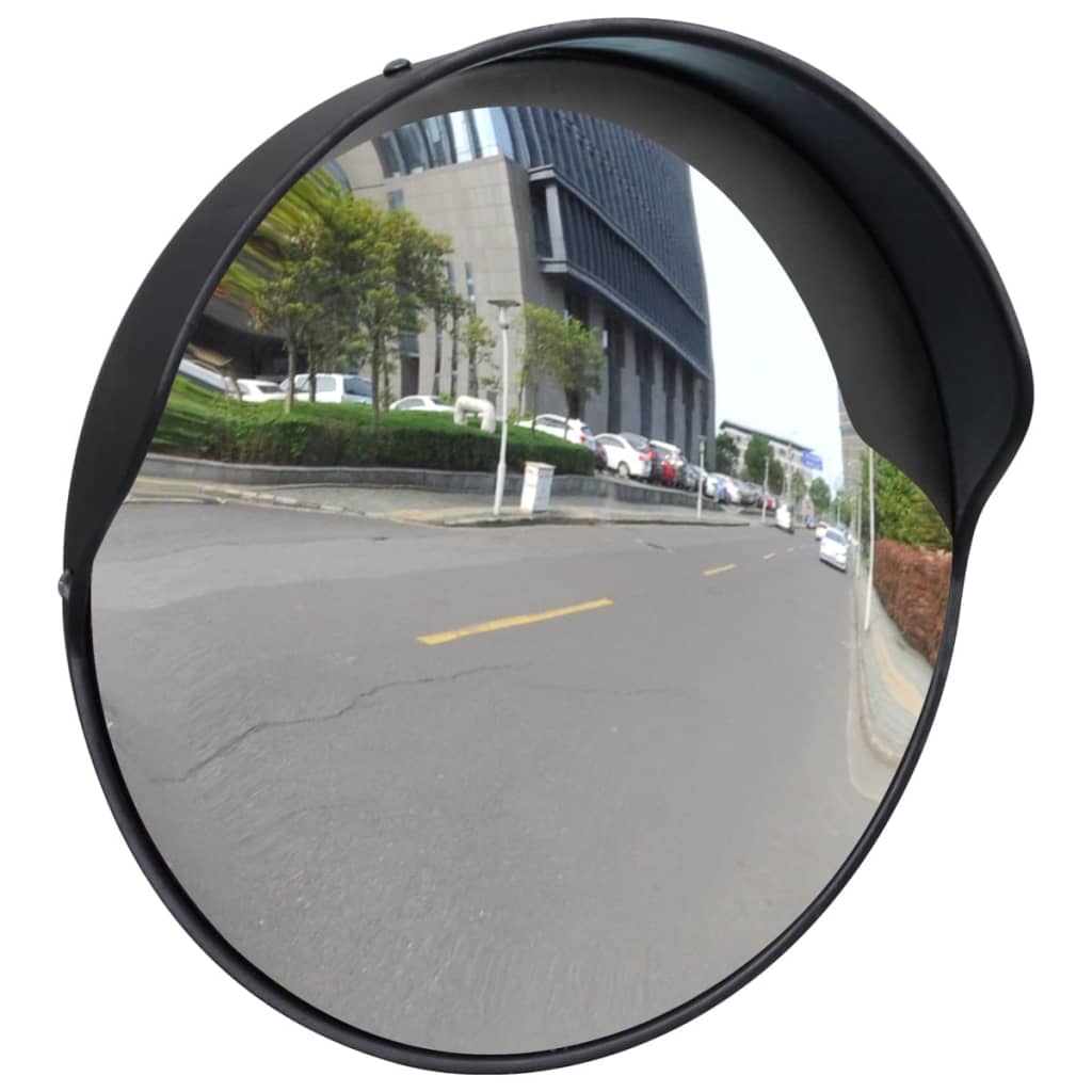 Trintion 30cm Konvexspiegel Verkehrsspiegel Sicherheitsspiegel  Überwachungsspiegel Panoramaspiegel Konvex Spiegel Schwarz