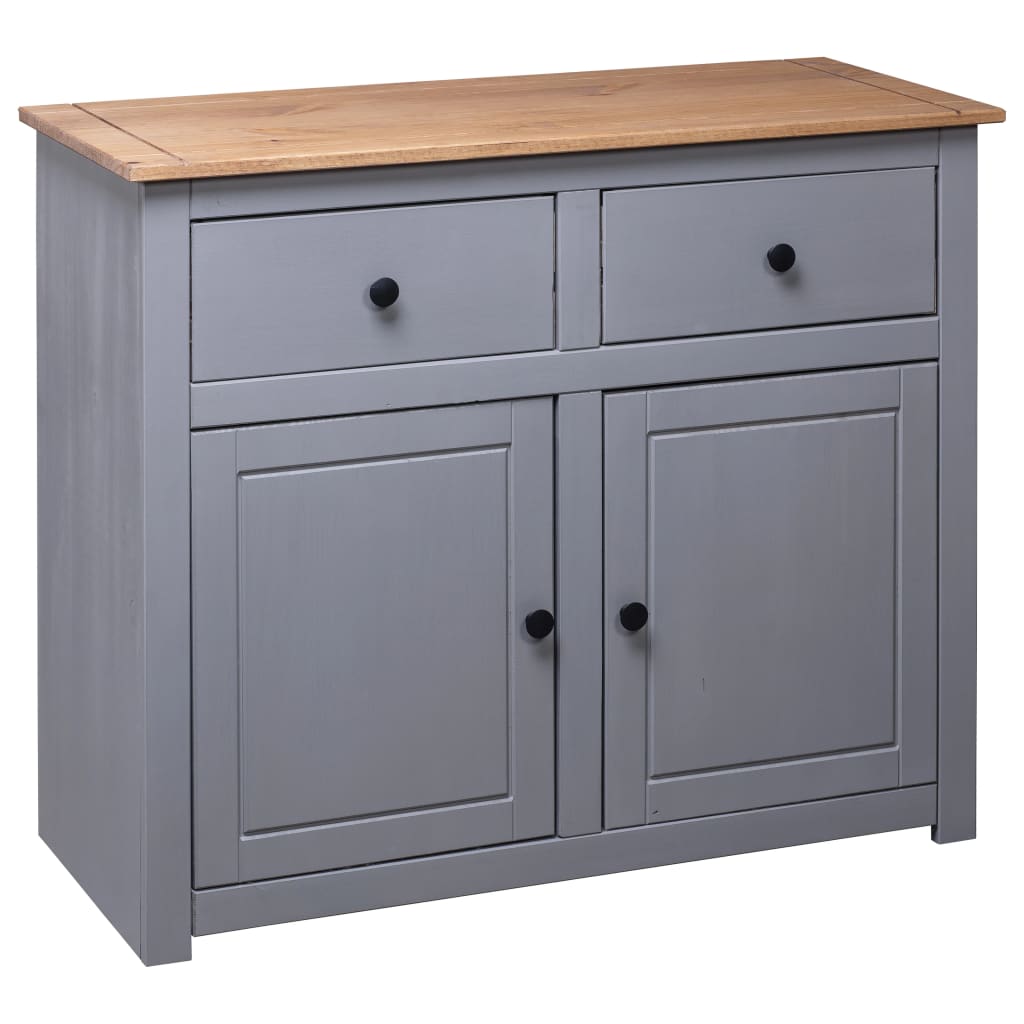 Credenza Buffet - Mobile Da Cucina Grigia 93x40x80 Cm In Legno Massello Di Pino Panama BV522377 - BonneVie -Vendite HOMCOM || VIDAXL || Songmics AAHKMJXYDAFdJAOAIMEbOAchtTzbsWMnceblMk5y4