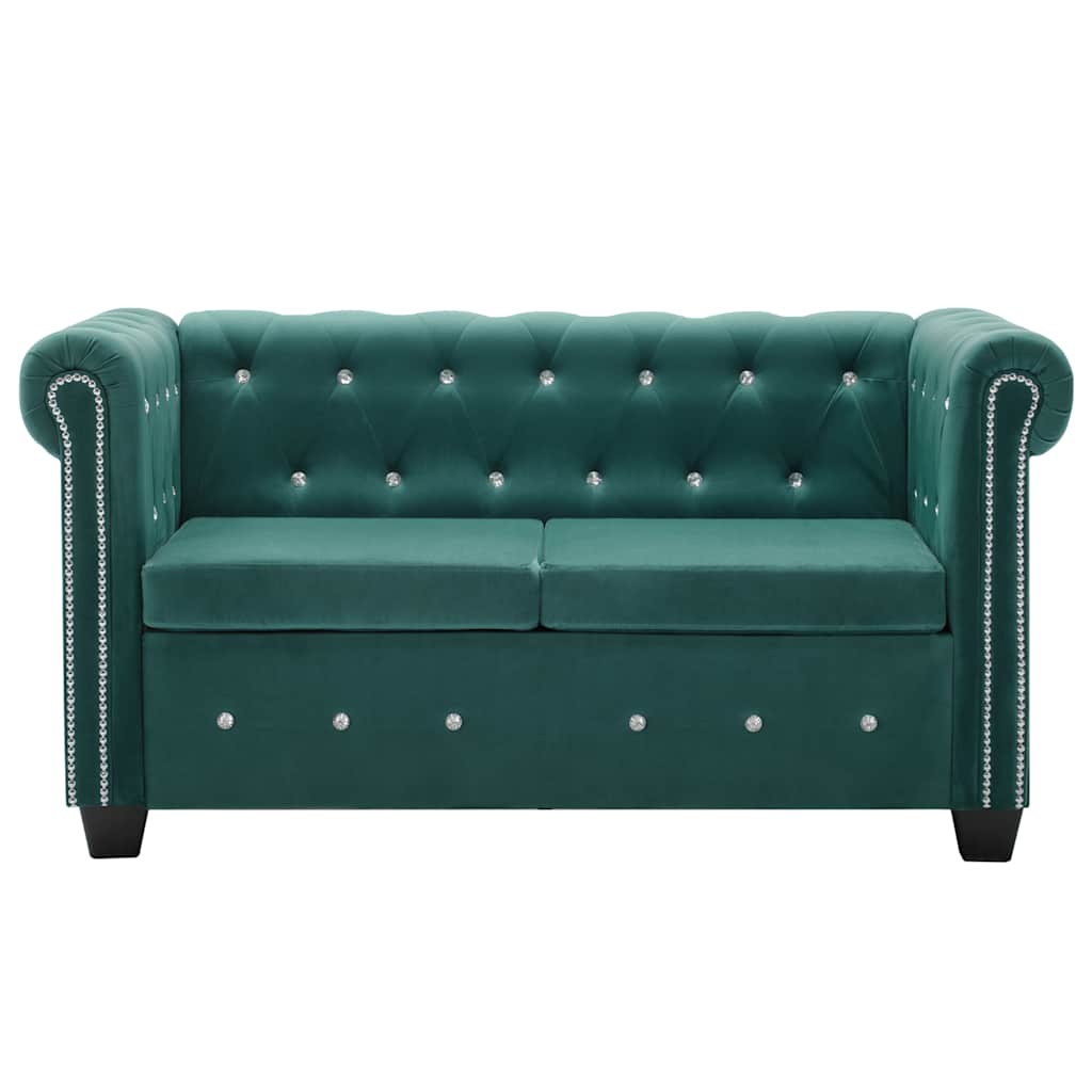 Divano Chesterfield A 2 Posti - Divano Relax Sofa In Velluto 146x75x72 Cm Verde BV790906 - BonneVie -Negozio al dettaglio VIDAXL || HOMCOM || Songmics AAHKMJXYDAFdJAOAIMEbOAchtTzbsWMnceblMk5y4