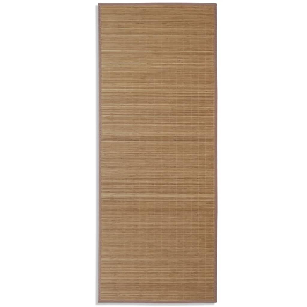 Tapis rectangulaire en bambou 80 x 300 cm (Marron)
