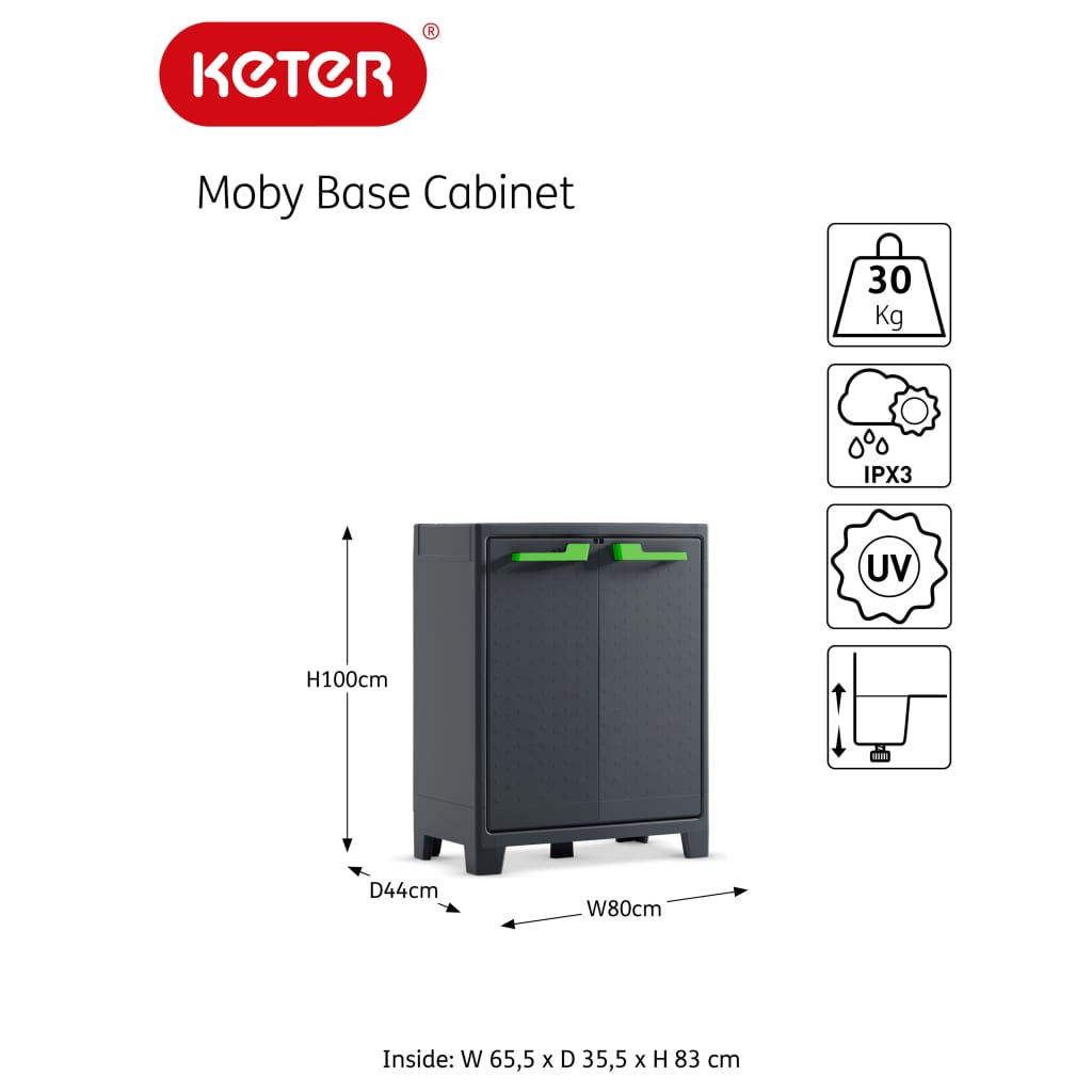 Keter moby deals tall storage cupboard