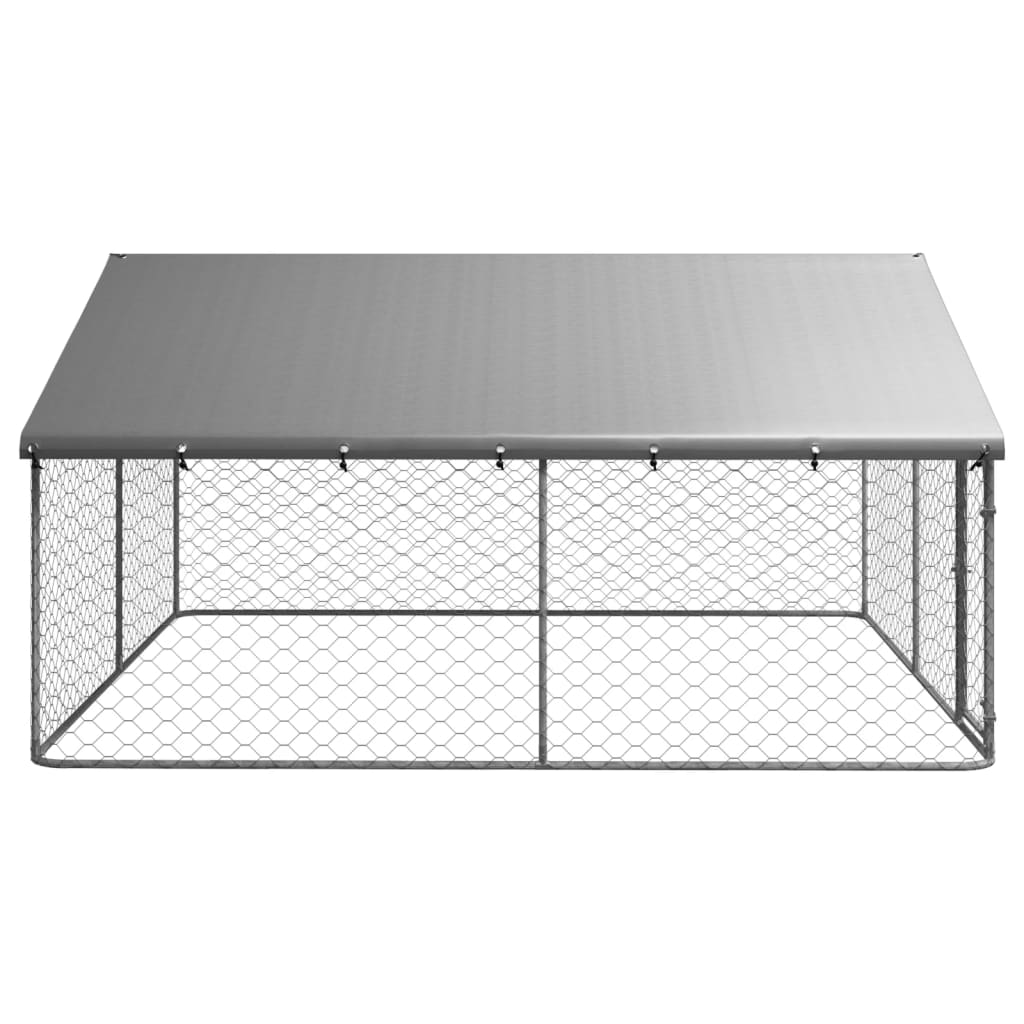 Chenil extérieur cage enclos parc animaux chien d'extérieur avec toit pour  chiens 300 x 300 x 200 cm 02_0000328