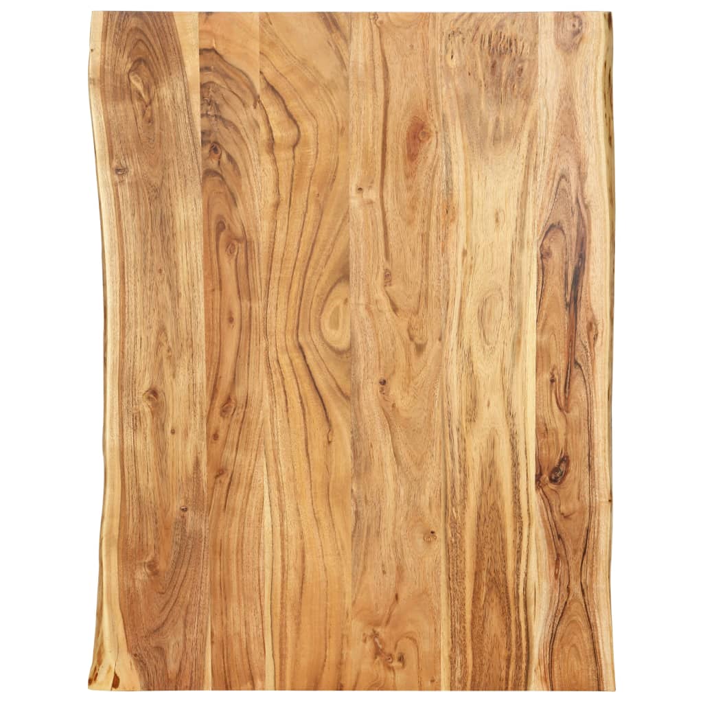 vidaXL Piano del Tavolo in Legno Massello di Acacia 80x60x2,5 cm Marrone