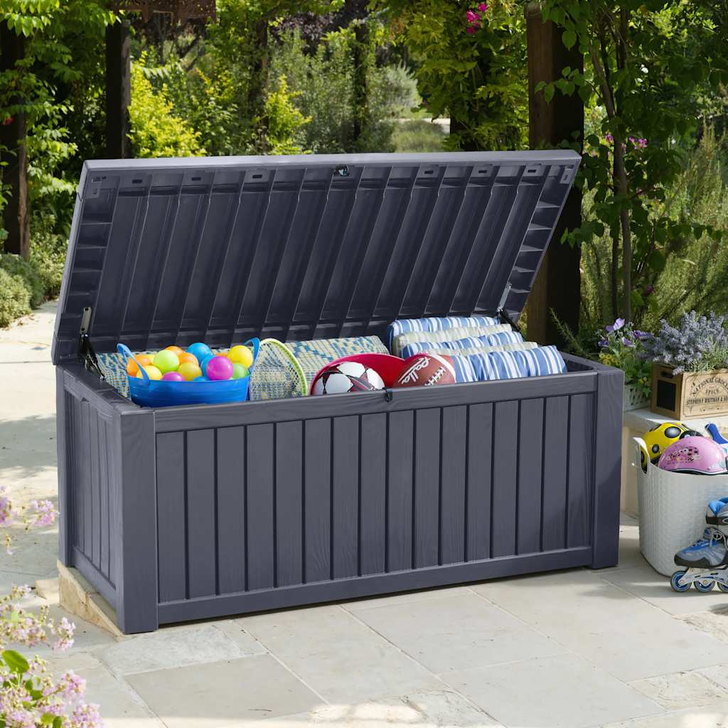 Keter Garden Storage Box Rockwood 570L Anthracite Grey