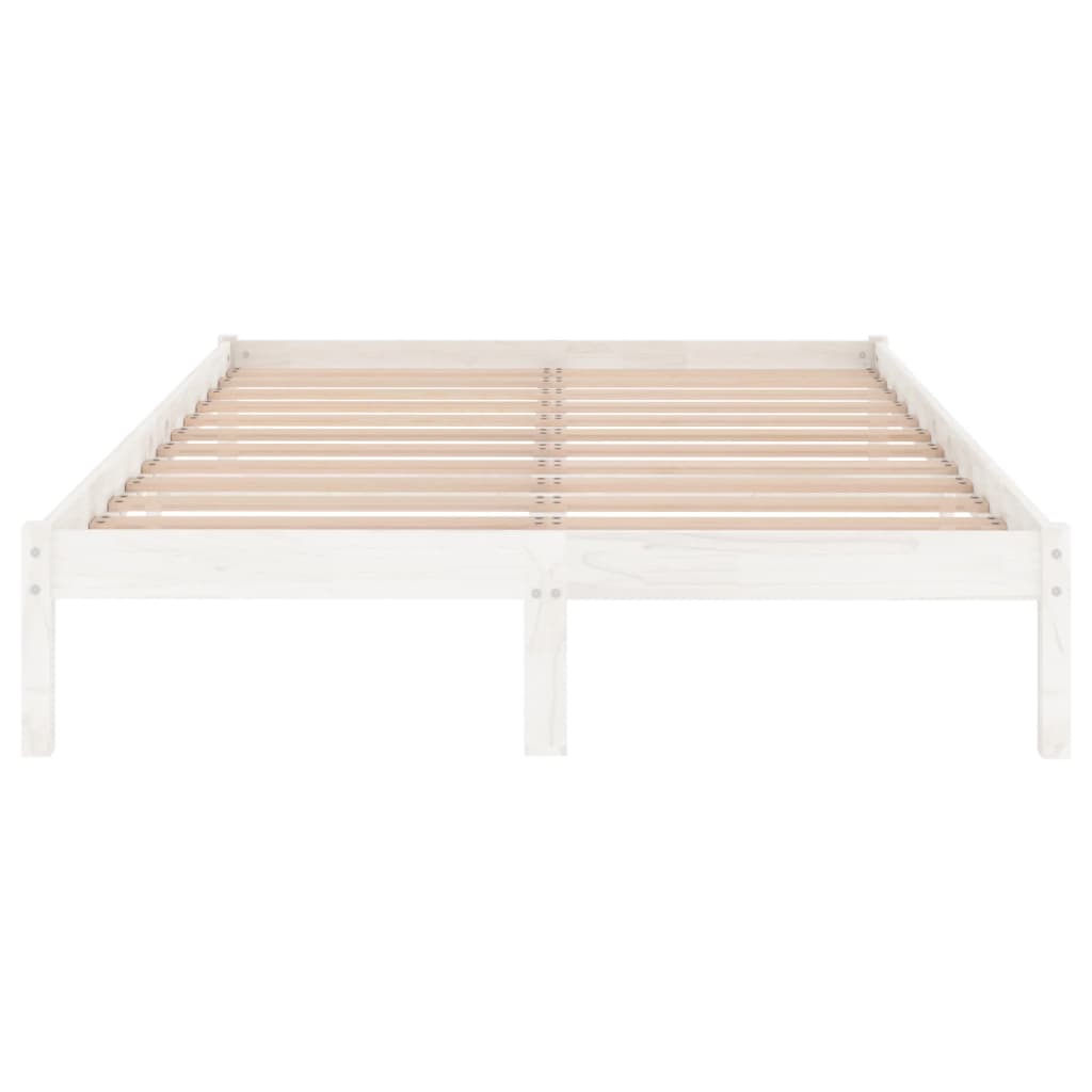 Giroletto Struttura Letto - Letto per adulti in Legno Massello di Pino  120x200 cm Bianco BV358025 - BonneVie