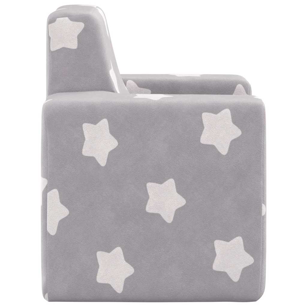 Divano Per Bambini - Divano Relax Sofa Grigio Chiaro Con Stelle In Morbido Peluche BV592766 - BonneVie -Armonia Casa AAHKMJXYDAFdJAOAIMEbOAchtTzbsWMnceblMk5y4