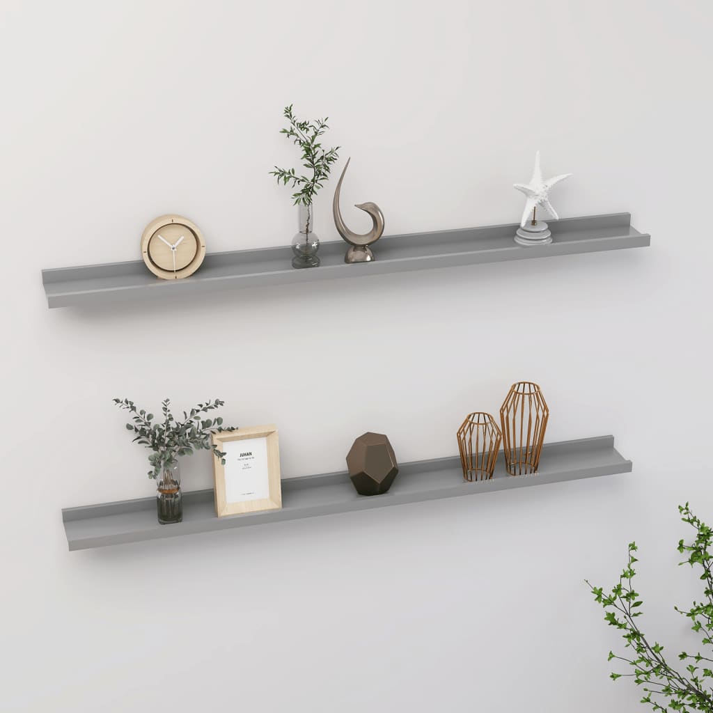 Set di 2 Mensole da Parete,Mensole Design Scandinavo,Scaffali