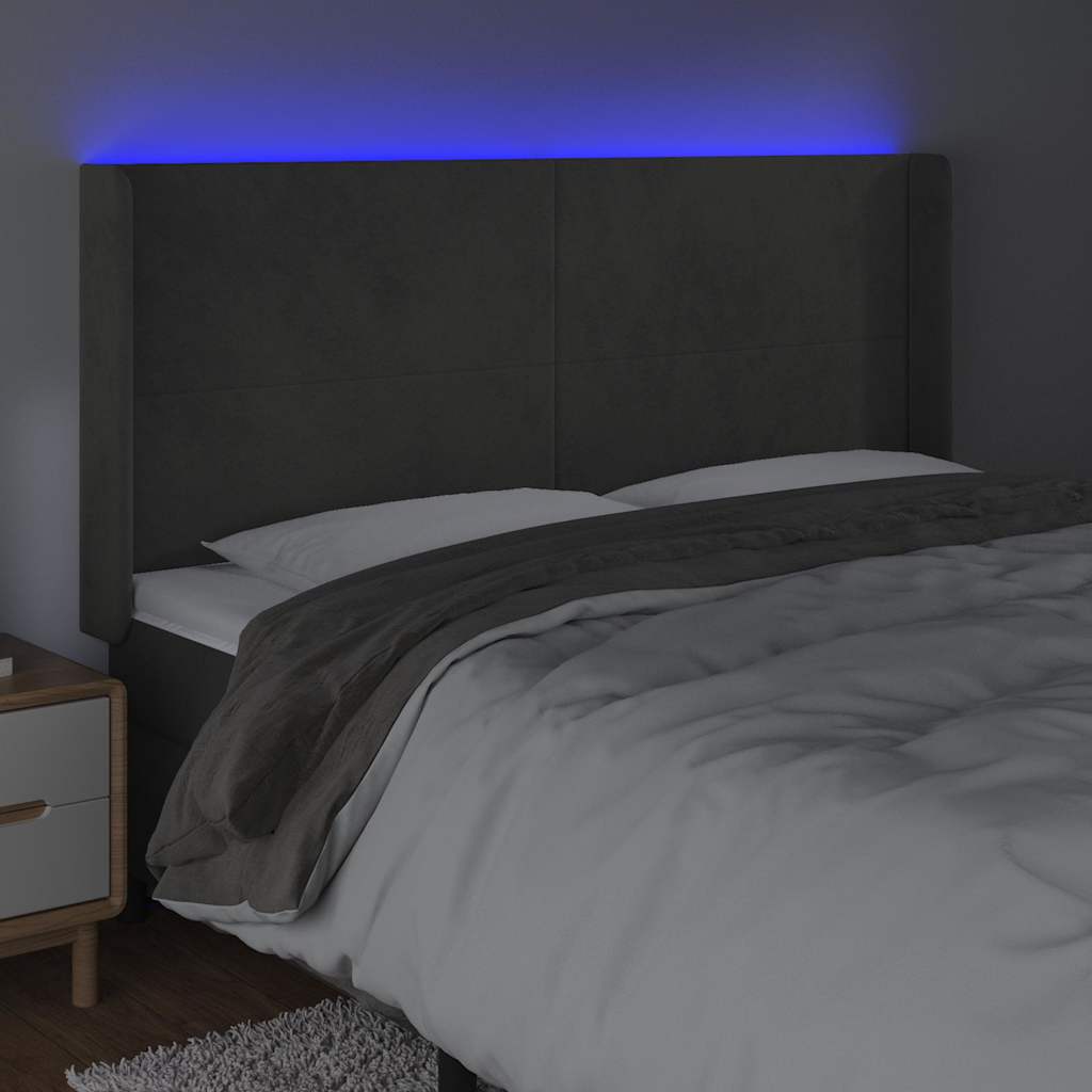 Tête De Lit Avec LED Intégrée - Design Moderne En Tissu Crème, Hauteur Réglable 78-88 Cm - Idéale Pour Lit Double, Soutien Dos, Ambiance Lumineuse - 7
