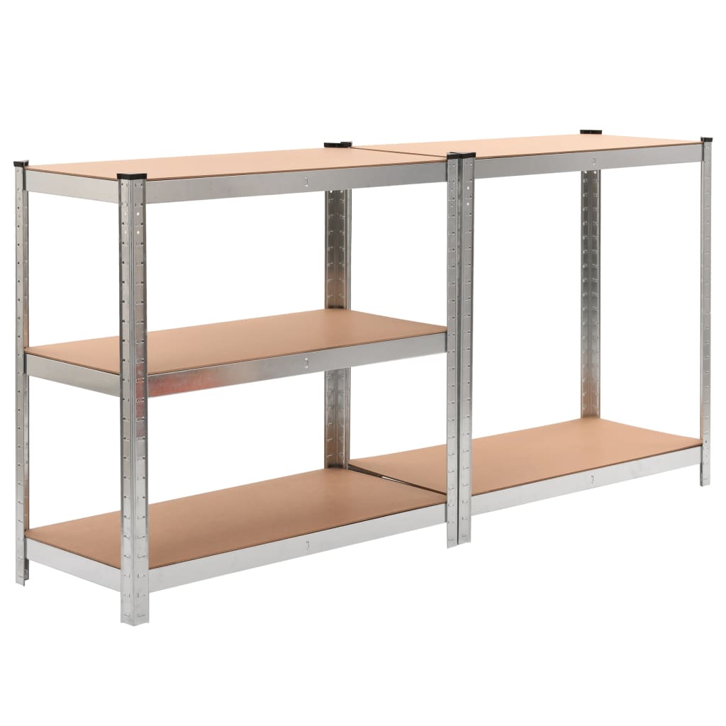 vidaXL Scaffale con Ripiani Modulare Anti Corrosione Mensole Garage Cucina Stoccaggio Casa Blu 80x40x180 cm in Acciaio Zincato e MDF 