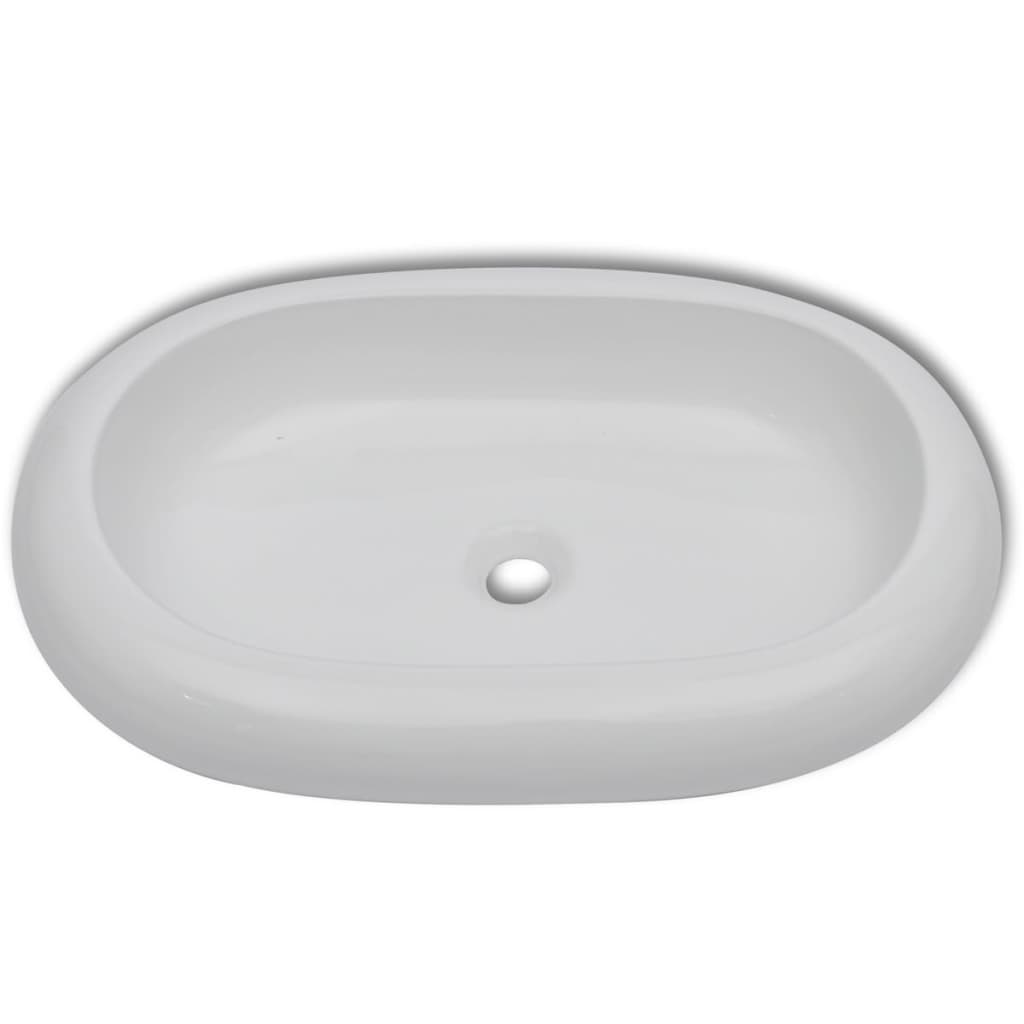 Luxury Basin Rectangular Matt Light Grey 71x38 Cm Ceramic