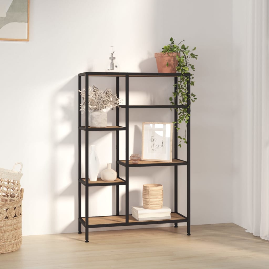 Unico Design Scaffale per Libri 80x30x120 cm Acciaio e Legno Multistrato  80x30x120 cm Magnifico it - Marrone79600