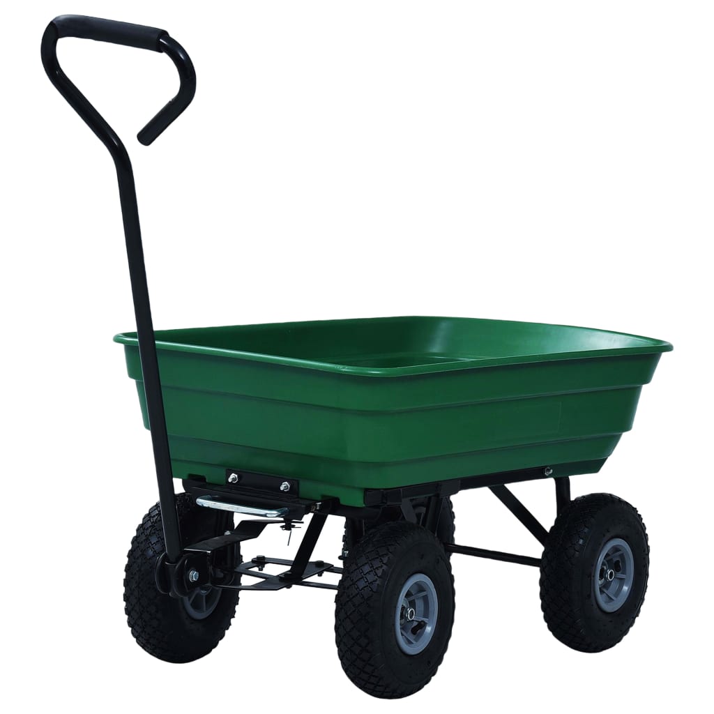 Unico Design Carrello Manuale Ribaltabile da Giardino 300 kg 75 L Verde  93x51x50,5 cm Magnifico it - 81121