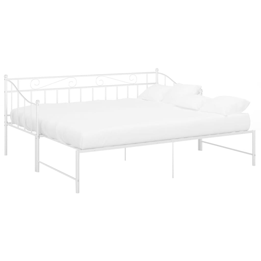 Cadre De Canapé-lit Extensible, Lit Adulte Pour 1 Personnes, Structure De Lit, Assemblage Facile, Blanc Métal 90x200 Cm OIB9423E -ATMOSPHERA || Songmics Soldes Boutique AAHKMJXYDAFdJAOAIMEbOAchtTzbsWMnceblMk5y4