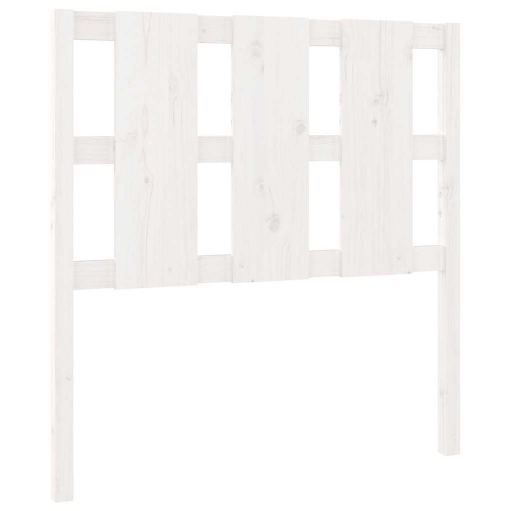 Testiera Per Letto In Legno Massello Di Pino - Bianco, Misure 165.5x4x100 Cm | Design Rustico, Supporto Per Schiena, Facile Da Montare