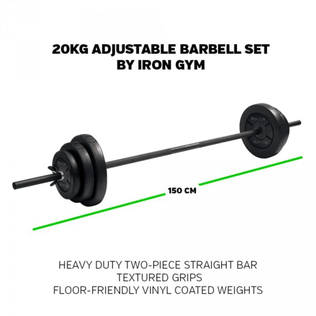 Opti 20kg best sale barbell set