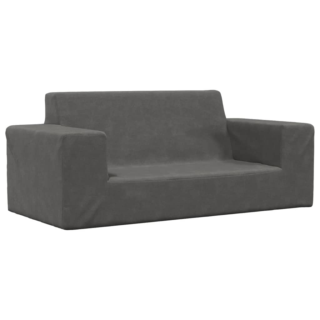 Divano Per Bambini A 2 Posti - Divano Relax Sofa Antracite In Morbido Peluche BV195002 - BonneVie -Armonia Casa AAHKMJXYDAFdJAOAIMEbOAchtTzbsWMnceblMk5y4
