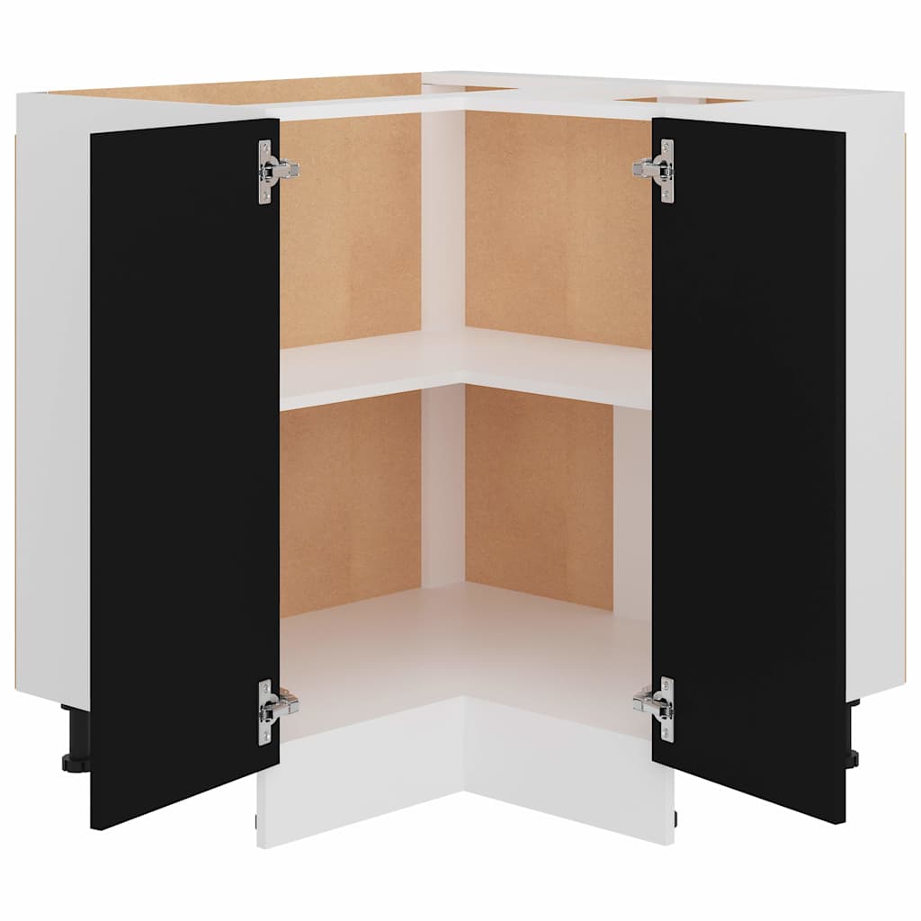 INLIFE Armoire Plancher d'angle Gris béton 75,5x75,5x80,5 cm Aggloméré