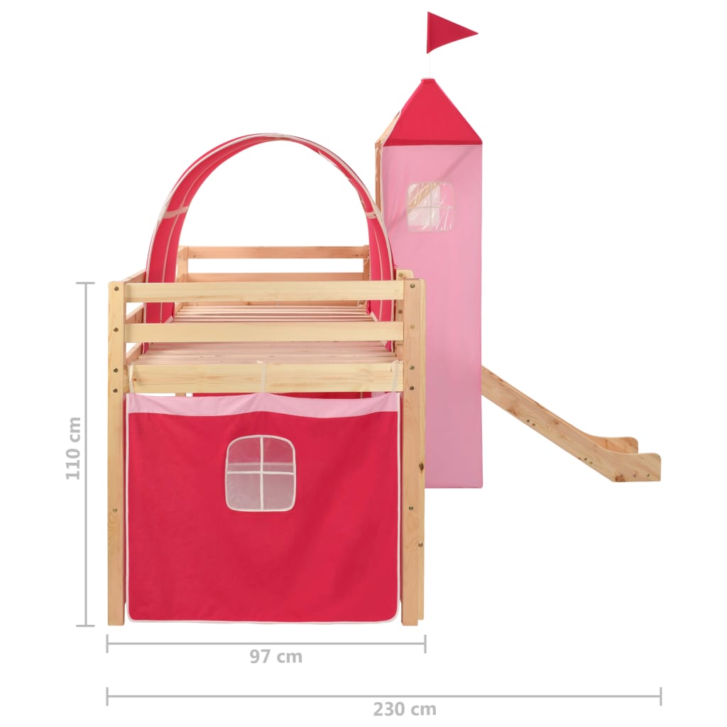 Letto Matrimoniale Moderno Letto A Castello Struttura Letto Per Bambini Scivolo E Scala In Pino 208x230 Cm ITD94598 -Armonia Casa AAHKMJXYDAFdJAOAIMEbOAchtTzbsWMnceblMk5y4