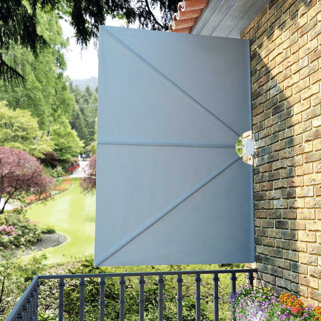Auvent lat ral pliable de terrasse Gris 240 x 160 cm Auvent lat ral pliable de terrasse Gris 240 x 160 cm