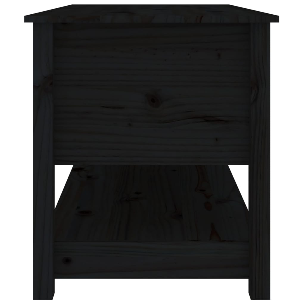 Couchtisch wohnzimmertisch sofatisch schwarz 102x49x55 cm massivholz